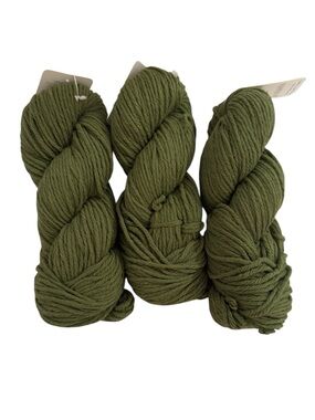 Juniper Moon Farm La Pampa Organic Wool 3 Skeins Fern Green NEW